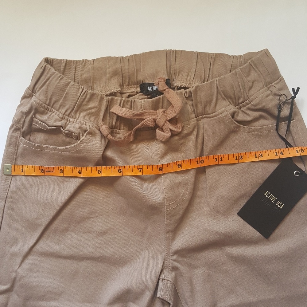 LAST 1! Khaki Drawstring Pants - Picture 5 of 5